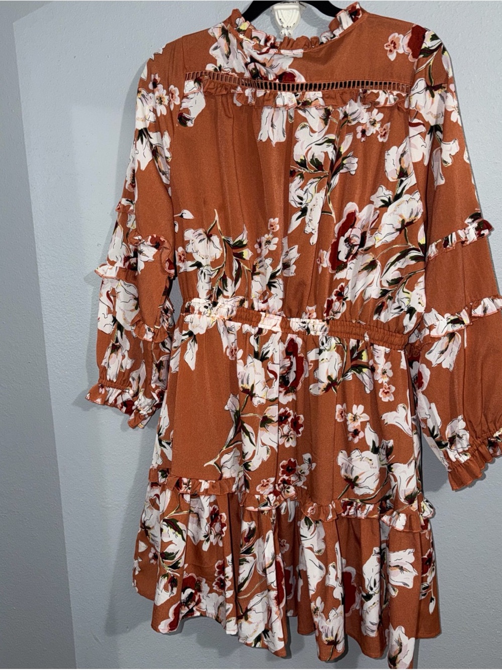 Southern Fried Chics NWT Boho Floral Smocked Waist dress, XL - Picture 5 of 10